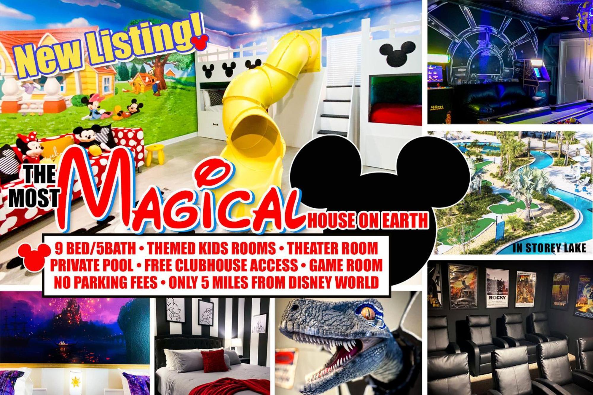 Magical Family Vacation Home Near Disney World At Storey Lake, Star Wars Gameroom, Pool, Theater, Mickey Slide, Sleeps Up To 28 Kissimmee Esterno foto